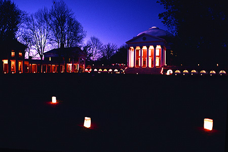 Rotunda and Lawn at Dusk, UVA